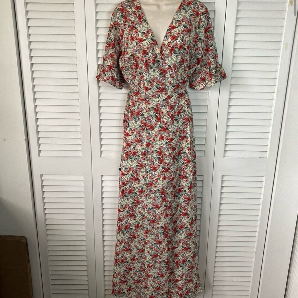 Lulu’s | Floral Maxi Wrap Dress | M - Picture 3 of 9